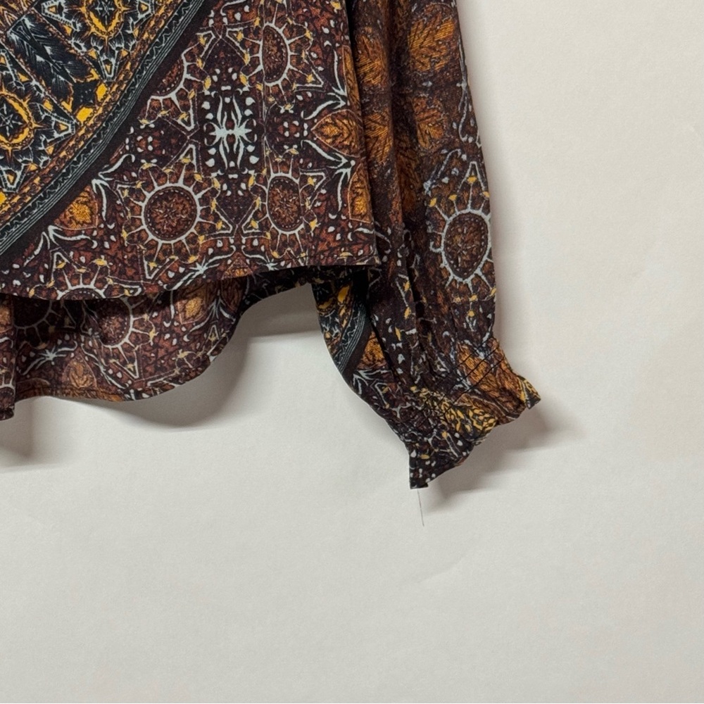 Free People Little Runaway Medallion Bohemian Print Women's Top‎ XS - Picture 3 of 10